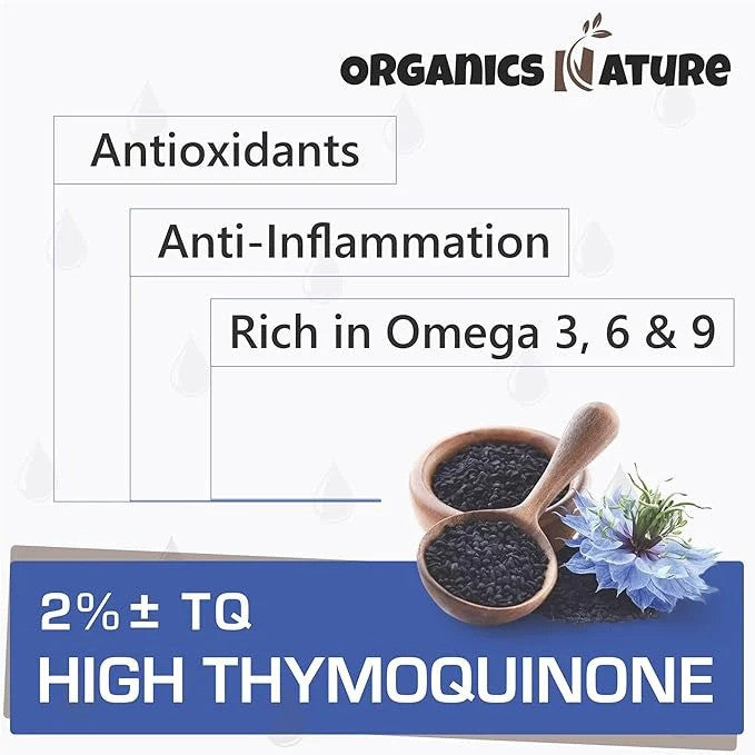 Organics Nature Black Seed Oil Capsules with High Thymoquinone