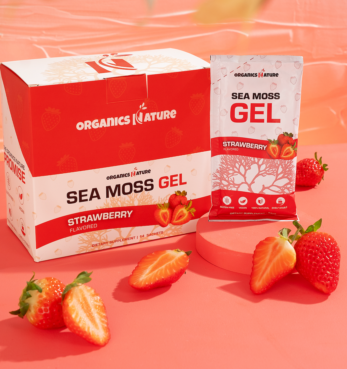 Sea Moss Gel Packs - Strawberry Flavored
