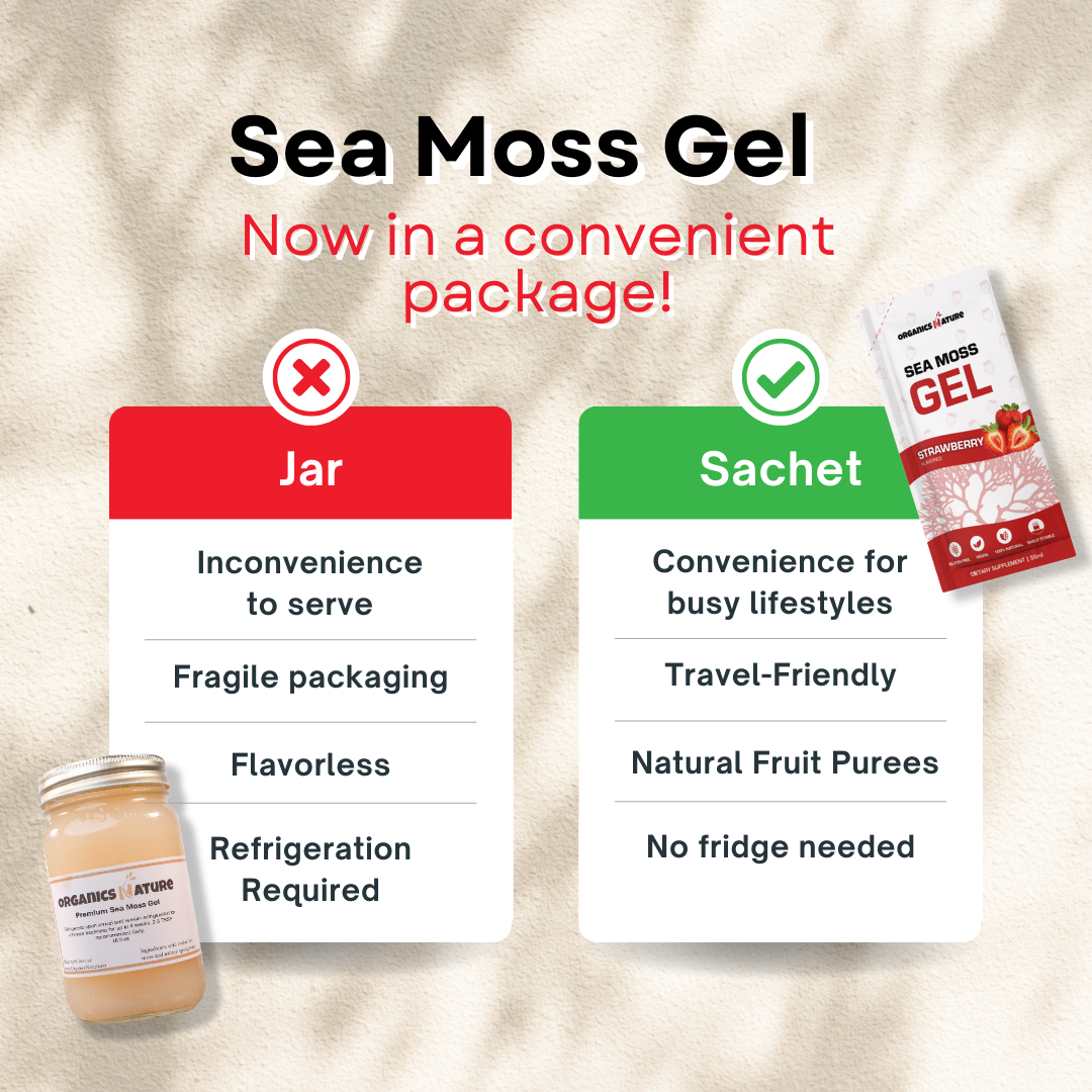 sea moss jar vs sachet